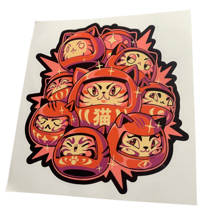 Daruma Cats Sticker - JDMapproved.de