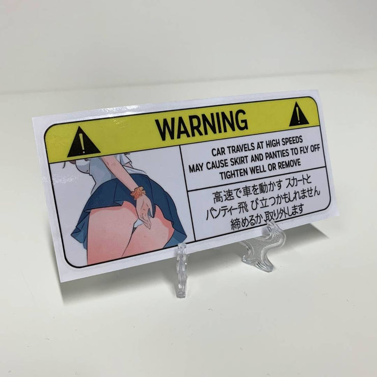 Warning Hentai Ecchi Sticker - JDMapproved.de